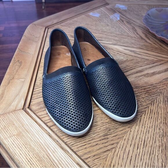 Pewter Melanie Perforated Leather Slip-On Sneaker - Picture 2 of 11